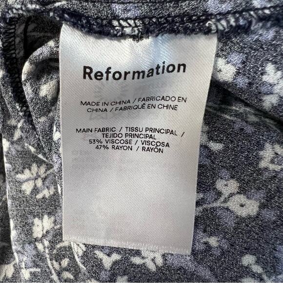 Reformation Sz 0 Mochi Dress in Twilight Floral Blue - Picture 8 of 8